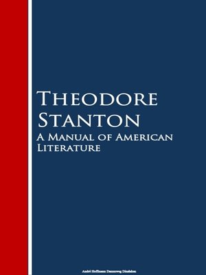 cover image of A Manual of American Literature